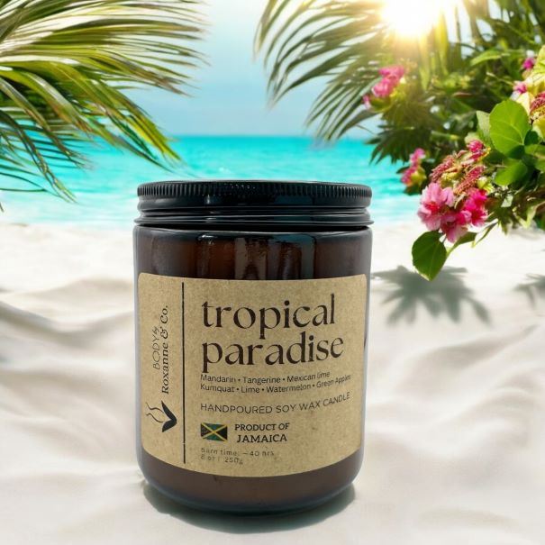 Tropical Paradise Wooden Wick Soy Wax Candle