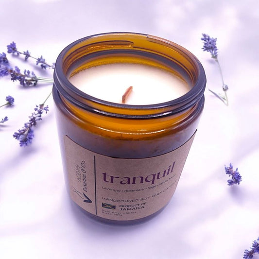 Tranqil Wooden Wick Soy Candle