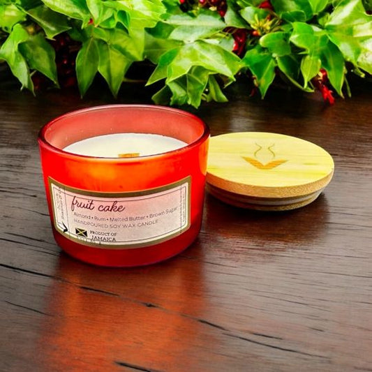 Fruit Cake Wooden Wick Soy Wax Candle